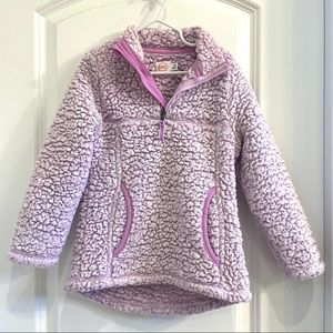 🎉HP🎉 Wonder Nation Girls Sherpa Pullover, Half Zip, XS (4-5), Light Purp…